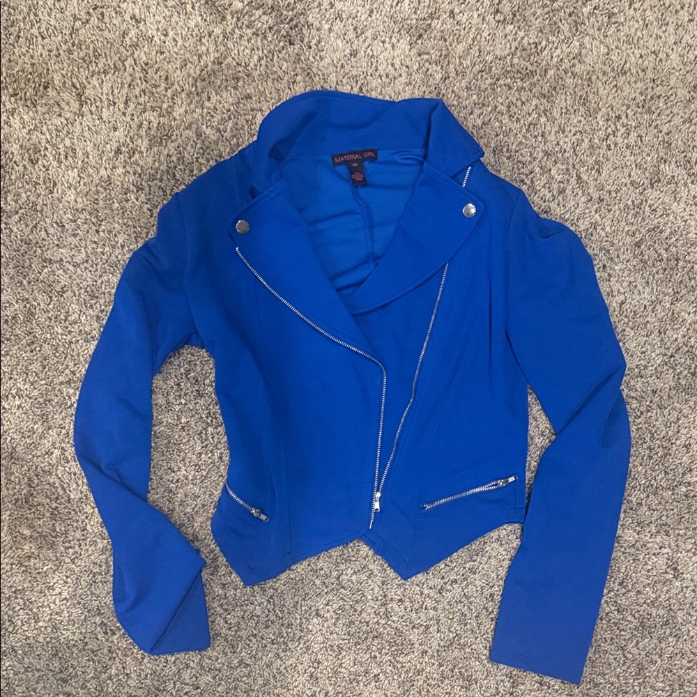 Material Girl Vibrant Blue Biker Jacket